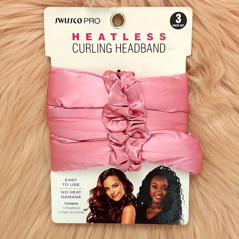 Brand New SWISSCO PRO HEATLESS CURLING HEADBAND SET-3CT